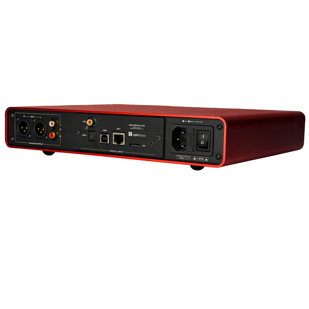 HiFiMAN Serenade JR R2R DAC HiFiMAN Serenade Jr rear panel digital inputs and analogue outputs